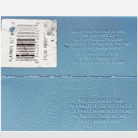 Vtg Igloo Playmate Cooler 16 qt Elite Maxcold Blue & White 30 CanOutdoor Logo - Picture 13 of 14